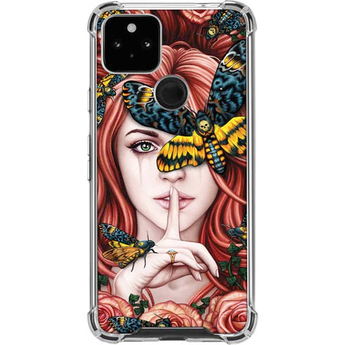 Gothic Woman and Death Moth Butterflies by Sarah Richter Pixel Cases